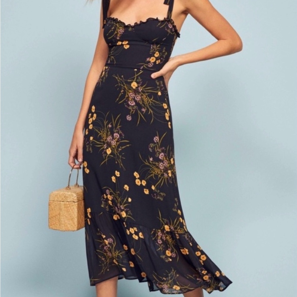 Reformation Nikita Midi Dress in Mademoiselle Size 4